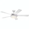 Westinghouse 52" - 16 Watt - 5 Blade - White Finish - 3,000K - Natural White - Reverse Airflow - Triple Capacitor