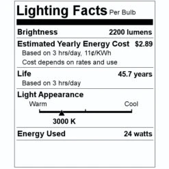 Morris LED Light Fixture (72504A) -Light Bulbs Shop 72504A Lighting Facts Labelmd