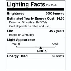 Feit Electric Security Camera (73792) -Light Bulbs Shop 73792 Lighting Facts Labelmd