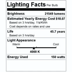 Morris LED Flood Light (74009) -Light Bulbs Shop 74009 Lighting Facts Labelmd
