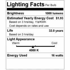 Sylvania LED Retrofit Kit (74304) 5 Sylvania LED Retrofit Kit (74304) -Light Bulbs Shop 74304 Lighting Facts Labelmd