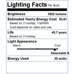 Morris LED Flood Light (74516) -Light Bulbs Shop 74516 Lighting Facts Labelmd