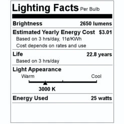 Sylvania LED Light Bulb (74796) -Light Bulbs Shop 74796 Lighting Facts Labelmd