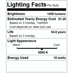 Sylvania LED Light Bulb (75519) 7 Sylvania LED Light Bulb (75519) -Light Bulbs Shop 75519 Lighting Facts Labelmd