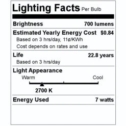 Emery Allen LED Light Bulb (76360) 7 Emery Allen LED Light Bulb (76360) -Light Bulbs Shop 76360 Lighting Facts Labelmd