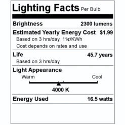 Bulbrite LED Light Bulb (776015) 7 Bulbrite LED Light Bulb (776015) -Light Bulbs Shop 776015 Lighting Facts Labelmd