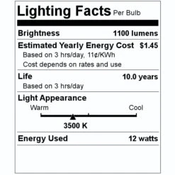 Sylvania LED Light Bulb (4 Pack) (78099) 7 Sylvania LED Light Bulb (4 Pack) (78099) -Light Bulbs Shop 78099 Lighting Facts Labelmd