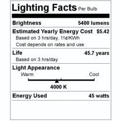 Venture LED Retrofit Lamp (79493) 7 Venture LED Retrofit Lamp (79493) -Light Bulbs Shop 79493 Lighting Facts Labelmd
