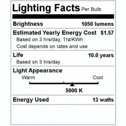 Sylvania LED Reflector Flood Retrofit (2 Pack) (79624) 7 Sylvania LED Reflector Flood Retrofit (2 Pack) (79624) -Light Bulbs Shop 79624 Lighting Facts Labelmd