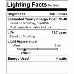 Sunlite LED Filament Light Bulb (2 Pack) (80428) 7 Sunlite LED Filament Light Bulb (2 Pack) (80428) -Light Bulbs Shop 80428 Lighting Facts Labelmd