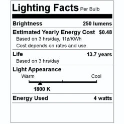 Sunlite Antique Reproduction LED Filament Light Bulb (2 Pack) (80447) 7 Sunlite Antique Reproduction LED Filament Light Bulb (2 Pack) (80447) -Light Bulbs Shop 80447 Lighting Facts Labelmd