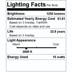 Sunlite LED Lamps (80767) -Light Bulbs Shop 80767 Lighting Facts Labelmd
