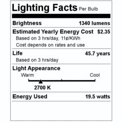 Satco LED Under Cabinet Light Fixture (80908) -Light Bulbs Shop 80908 Lighting Facts Labelmd