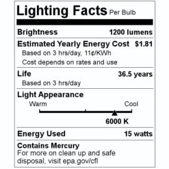 Sunlite Retrofit Fluorescent Tube (81050) 7 Sunlite Retrofit Fluorescent Tube (81050) -Light Bulbs Shop 81050 Lighting Facts Labelmd