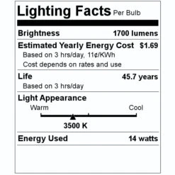 Halco LED Light Bulb (81886) 7 Halco LED Light Bulb (81886) -Light Bulbs Shop 81886 Lighting Facts Labelmd