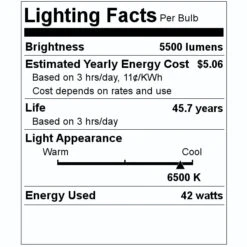 Halco LED Light Bulb (82879) 7 Halco LED Light Bulb (82879) -Light Bulbs Shop 82879 Lighting Facts Labelmd