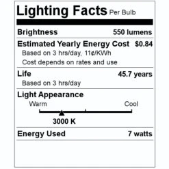 Halco LED Reflector Flood Retrofit (83149) -Light Bulbs Shop 83149 Lighting Facts Labelmd