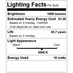 Halco LED Light Bulb (83173) 7 Halco LED Light Bulb (83173) -Light Bulbs Shop 83173 Lighting Facts Labelmd