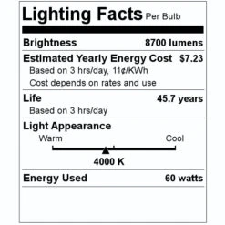 Halco LED HID Light Bulb (84031) 7 Halco LED HID Light Bulb (84031) -Light Bulbs Shop 84031 Lighting Facts Labelmd