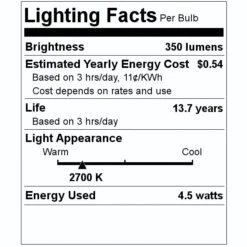 Halco LED Light Bulb (85073) 7 Halco LED Light Bulb (85073) -Light Bulbs Shop 85073 Lighting Facts Labelmd