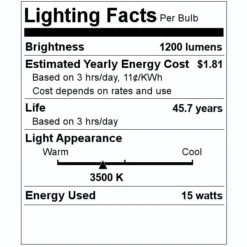 Sunlite LED Flat Panel (85435) -Light Bulbs Shop 85435 Lighting Facts Labelmd