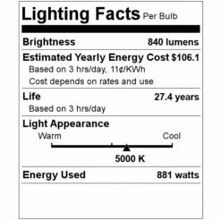Sunlite LED Vaporproof Fixture (88140) 7 Sunlite LED Vaporproof Fixture (88140) -Light Bulbs Shop 88140 Lighting Facts Labelmd