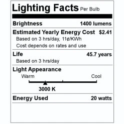 Sunlite LED Light Fixture (88341) -Light Bulbs Shop 88341 Lighting Facts Labelmd