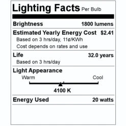 Feit Electric LED Light Bulb (2 Pack) (90740) 7 Feit Electric LED Light Bulb (2 Pack) (90740) -Light Bulbs Shop 90740 Lighting Facts Labelmd