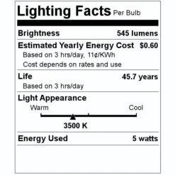 GE LED Light Bulb (91407) -Light Bulbs Shop 91407 Lighting Facts Labelmd