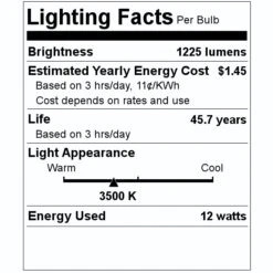 Maxlite LED Tube (92003) -Light Bulbs Shop 92003 Lighting Facts Labelmd