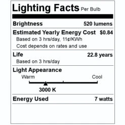 GE LED Reflector Flood Retrofit (93347) -Light Bulbs Shop 93347 Lighting Facts Labelmd