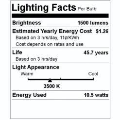 Green Creative LED Tube (98166) -Light Bulbs Shop 98166 Lighting Facts Labelmd