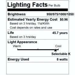 Maxlite LED Light Bulb (98914) 7 Maxlite LED Light Bulb (98914) -Light Bulbs Shop 98914 Lighting Facts Labelmd