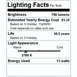 Halco LED Downlight (99867) -Light Bulbs Shop 99867 Lighting Facts Labelmd